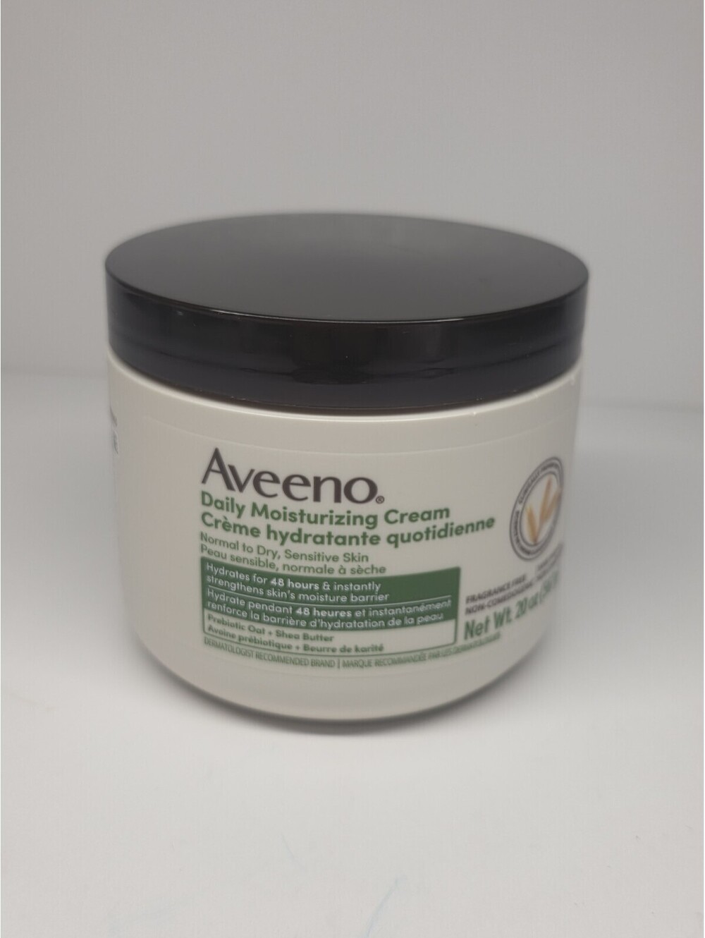 Aveeno Daily Moisturizing Cream - Prebiotic Oat Shea Butter 20 oz